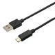 C-Tech Kabel USB 2.0 AM do Type-C (AM/CM), 1 m, črn