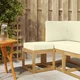 vidaXL vidaXL Zunanji stolček klop Bela 43 x 43 x 45 cm Masiven les akacije, (5000270055)