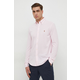 Pamučna košulja Polo Ralph Lauren za muškarce, boja: ružičasta, regular, s button-down ovratnikom