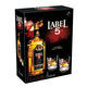 Label 5 Viski + 2 čaše, 0.7l