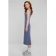 Womens Long Rib Dress Blue