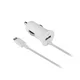 Auto punjač univerzalni 2u1 (iPhone Lightning + USB slot) beli 1A