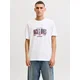 JACK & JONES Majica JJAERO temno zelena / rdeča / črna / bela