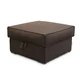 Temno rjav tabure SMART COSARO s shranjevalnim prostorom, 65x65 cm