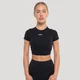 GymBeam Ženski crop top Flow Black XL