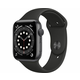 Apple Watch Series 6 (GPS, 44mm, Space Gray Aluminum, Black Sport Band)