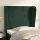 vidaXL Vzglavje z ušesi temno zelena 93x23x118/128 cm žamet