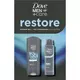 Dove Muški kozmetički set Restore clean gentle, Dezodorans 150ml + gel 250ml