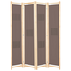 vidaXL Paravan 4-delni 160x170x4 cm rjavo blago