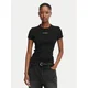 Tommy Jeans Majica Script Rib DW0DW22809 Črna Slim Fit