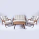 Hanah Home Baštenski set sto, 2 stolice i dvosed MYC01, Beli