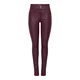 Only Ženske pantalone Arden, Kožne, Uski kroj, Bordo