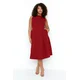Trendyol Curve Claret Red A-Line Woven Pocket Detail Dress