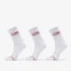 Nogavice Footshop Basic Crew Socks 3-Pack White (Red Logo) 43-46