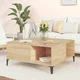 Vidaxl Klubska mizica sonoma hrast 80x80x36,5 cm inženirski les
