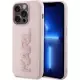 KARL LAGERFELD Maska za telefon 3D Rubber Glitter Logo za iPhone 15 Pro roze