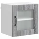 Vidaxl Stenski stekleni omarica LUCCA Siva Sonoma 40 x 31 x 40 cm