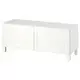 BESTA TV stalaža s vratima, bela Hanviken/Stubbarp/bela, 120x42x48 cm