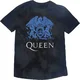 Queen Blue Crest (Wash Collection) Dip-Dye On Black XL Majica