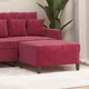 vidaXL Stolček za noge vinsko rdeč 70x55x41 cm žamet