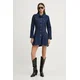 Obleka Tommy Jeans mornarsko modra barva, DW0DW20533