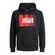JACK & JONES Majica, črna