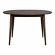 Tamno smeđi okrugao proširiv blagovaonski stol od punog hrasta o 120 cm Tyler – Rowico