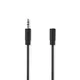 Nedis Stereo avdio kabel | 3,5 mm Hane | 3,5 mm Hona | ponikljana | 10,0 m | Okrogla | Svart | pretisni omot