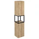 SKARA Visoka omara 35x171x32cm, 2x vrata, levo/desno, črna mat/ hrast Alabama - Rjava - 35x171x32 cm - Sapho - SKARA - 24 - Aluminij; MDF/laminat - 350 - 1710 - 320 - 14