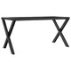 Vidaxl Noge za klubsko mizico X-okvir 80x40x43 cm jeklo