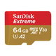 SanDisk - Spominska kartica SanDisk Extreme Micro SDXC UHS-I U3, 190 MB/s, 64 GB + SD adapter