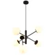 Rabalux Luster Meduza, 6xE14, 6x20W, G45, R58cm, Crna