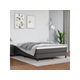Den Box spring postelja z vzmetnico siv 140x200 cm umetno usnje