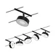 Paulmann 94479 - Kompletan sajlni sistem CIRCLE sa 5x LED/5W, 230V, crna