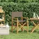 vidaXL Jedilni stol Rjava in taupe 56 x 54 x 87 cm Trden tikov les