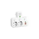 Produžni razdelnik sa prekidačem i LED osvetljenjem LINEA 2Z + 3xUSB A/C SCHUKO 4000K bela