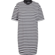 Womens striped dress oversized white/black