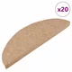 vidaXL Samolepilne preproge za stopnice 20 kosov bež 65x22,5x3,5 cm