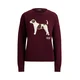 Lauren Ralph Lauren Pulover rjava/temno rjava/burgund/off-bela