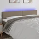VIDAXL LED posteljno vzglavje taupe 160x5x78/88 cm blago