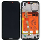 LCD zaslon z okvirjem za Huawei P20 Lite - črne barve - AA kakovost