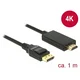 Delock kabel DisplayPort 1.2 (moški) > High Speed HDMI-A (moški), pasivni, 4K, 1 m, črn
