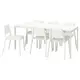 VANGSTA / TEODORES Sto i 6 stolica, bela/bela, 120/180 cm