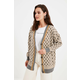 Trendyol Gray Jacquard Button Detailed Knitwear Cardigan
