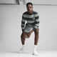 Mens Puma Class Striped Crew, Green, Size M, Clothing