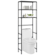 Stalak za pohranu iznad toaleta s 3 razine crni 53x28x169 cm