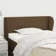 Vidaxl Vzglavje z ušesi temno rjavo 103x23x78/88 cm blago