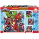 Puzzle Marvel Super Heroe Adventures Progressive 4v1 Educa 12-16-20-25 delčkov