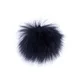 Kožuhovinasti pompom z zanko O8 cm - temno modra (6 kosov)
