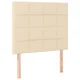 Vidaxl Posteljno vzglavje 2 kosa krem 90x5x78/88 cm blago